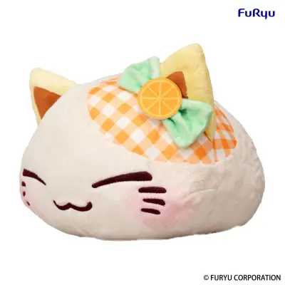 Peluche nemuneko cat orange fruit big toy